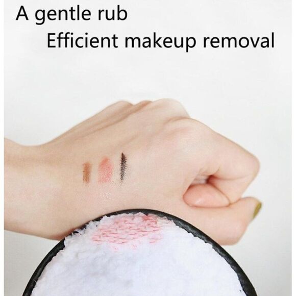 New! Large Round Sponge Facial Cleansing Pad & Makeup Remover Washable - Pink - Picture 2 of 2